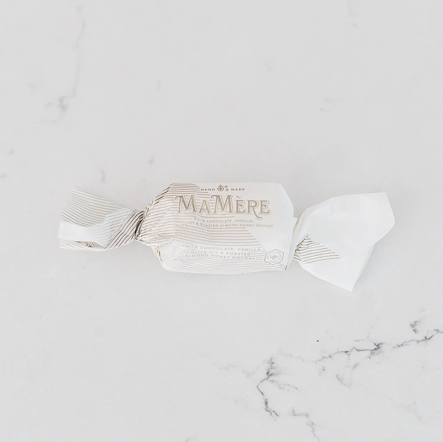 White Chocolate, Vanilla, Olive Oil & Almond Nougat Twists - 25g