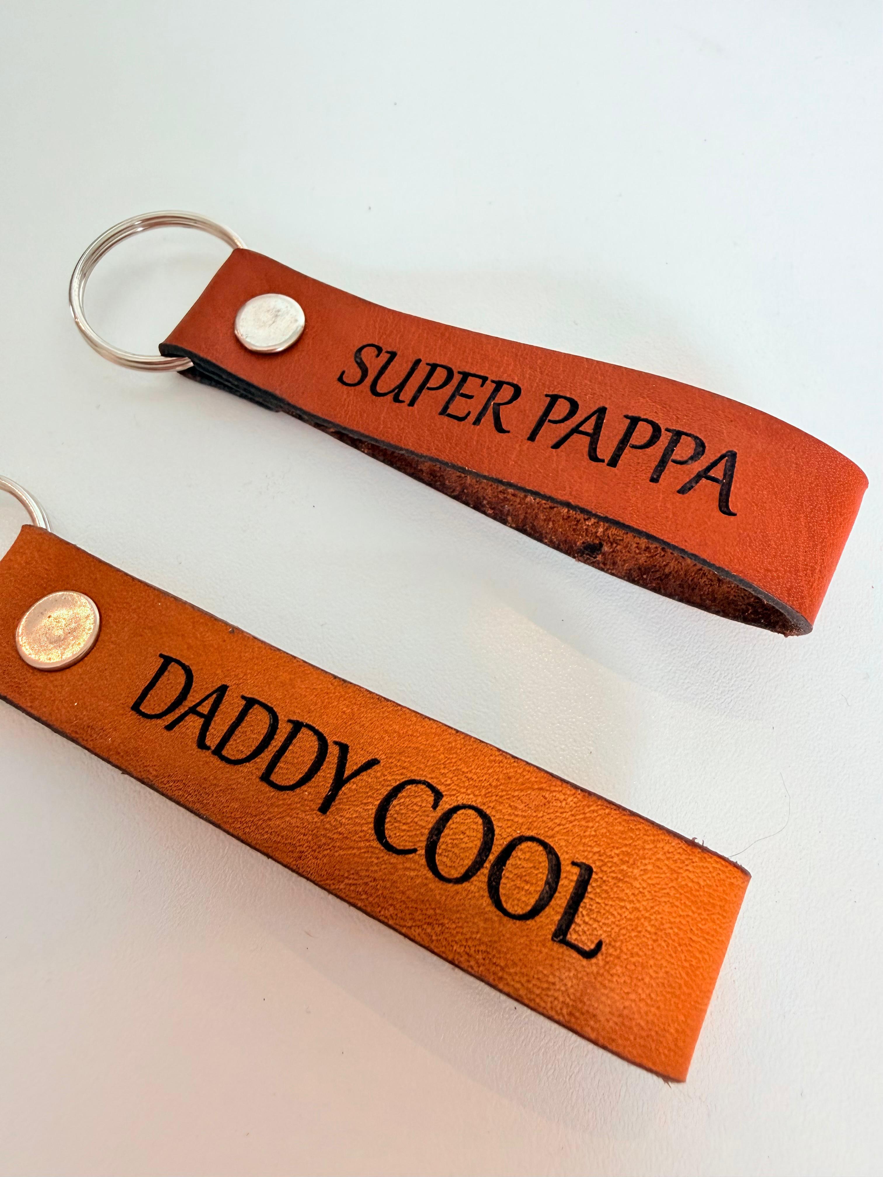 Dad Leather Keyring